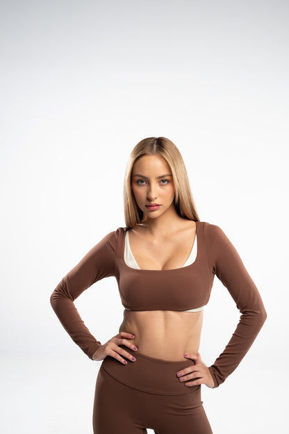 Power Flow Cropped Long-Sleeve